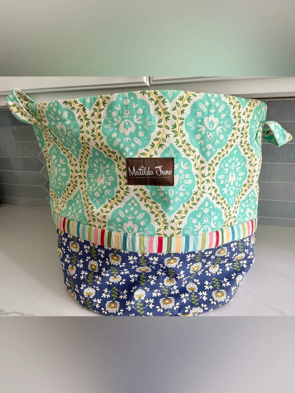 Matilda Jane Brilliant Daydream Neat & Tidy Fabric Storage Bin Bucket Bag NWOT